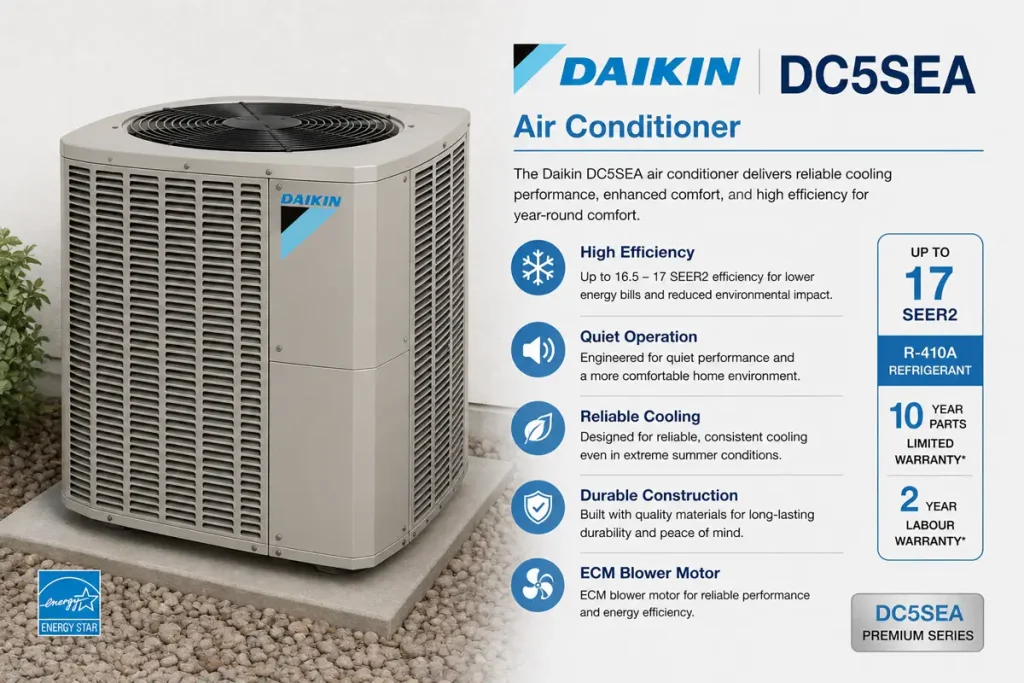 Daikin DC5SEA high-efficiency air conditioner installed by Zenith Eco Energy in Ottawa