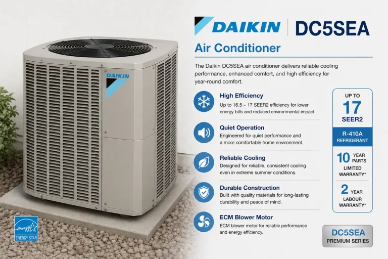 Daikin DC5SEA high-efficiency air conditioner installed by Zenith Eco Energy in Ottawa