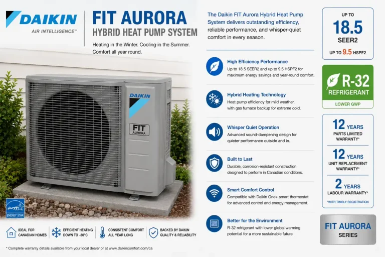 Daikin FIT Aurora hybrid heat pump system installed by Zenith Eco Energy in Ottawa