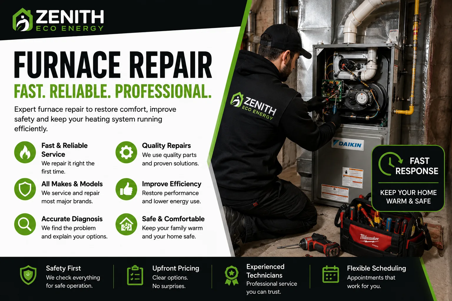 Zenith Eco Energy furnace repair in Ottawa: fast, reliable service for all makes and models