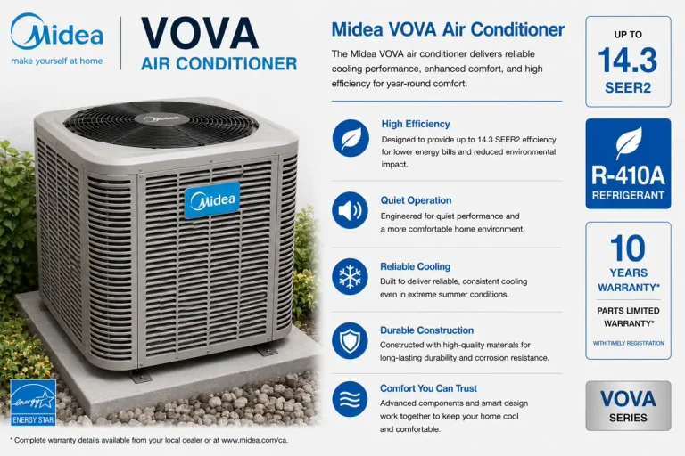 Midea VOVA air conditioner installed by Zenith Eco Energy in Ottawa