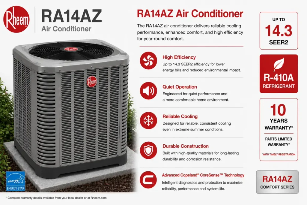 Rheem RA14AZ air conditioner installed by Zenith Eco Energy in Ottawa